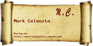 Merk Celeszta névjegykártya